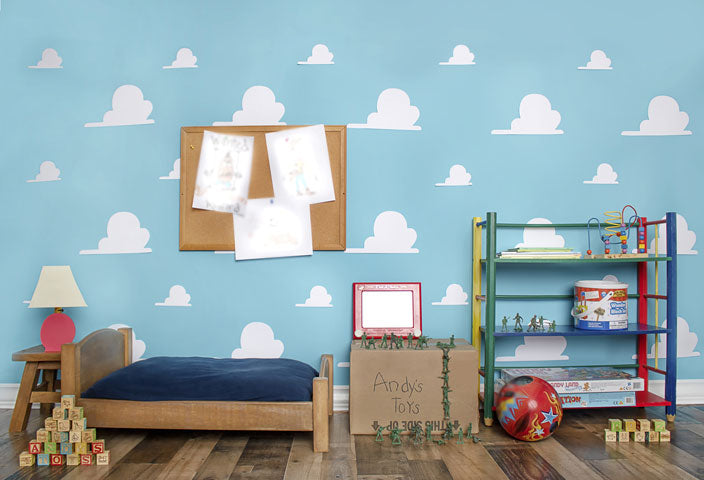 Kate Spielzeugzimmer mit Bett Kinder Hintergrund Schule von Erin Larkins