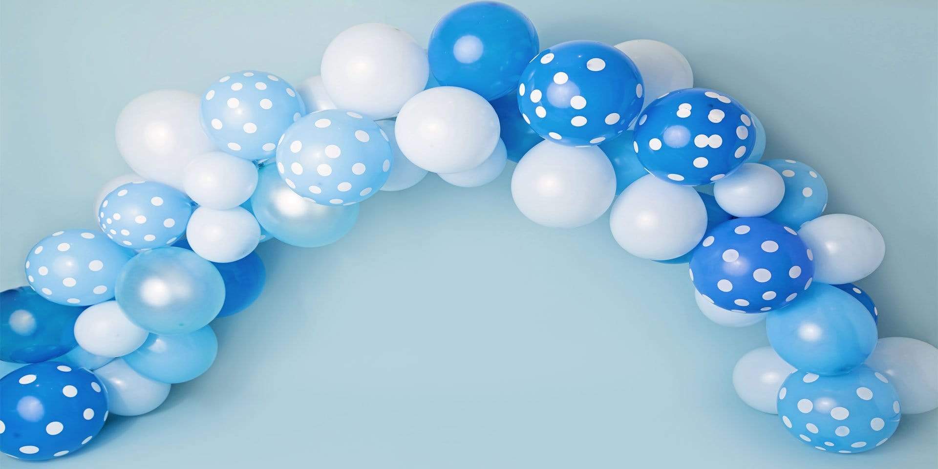 Kate Blaue und weiße Ballons Geburtstag Hintergrund für die Fotografie von Kerry Anderson - Kate Backdrop.de