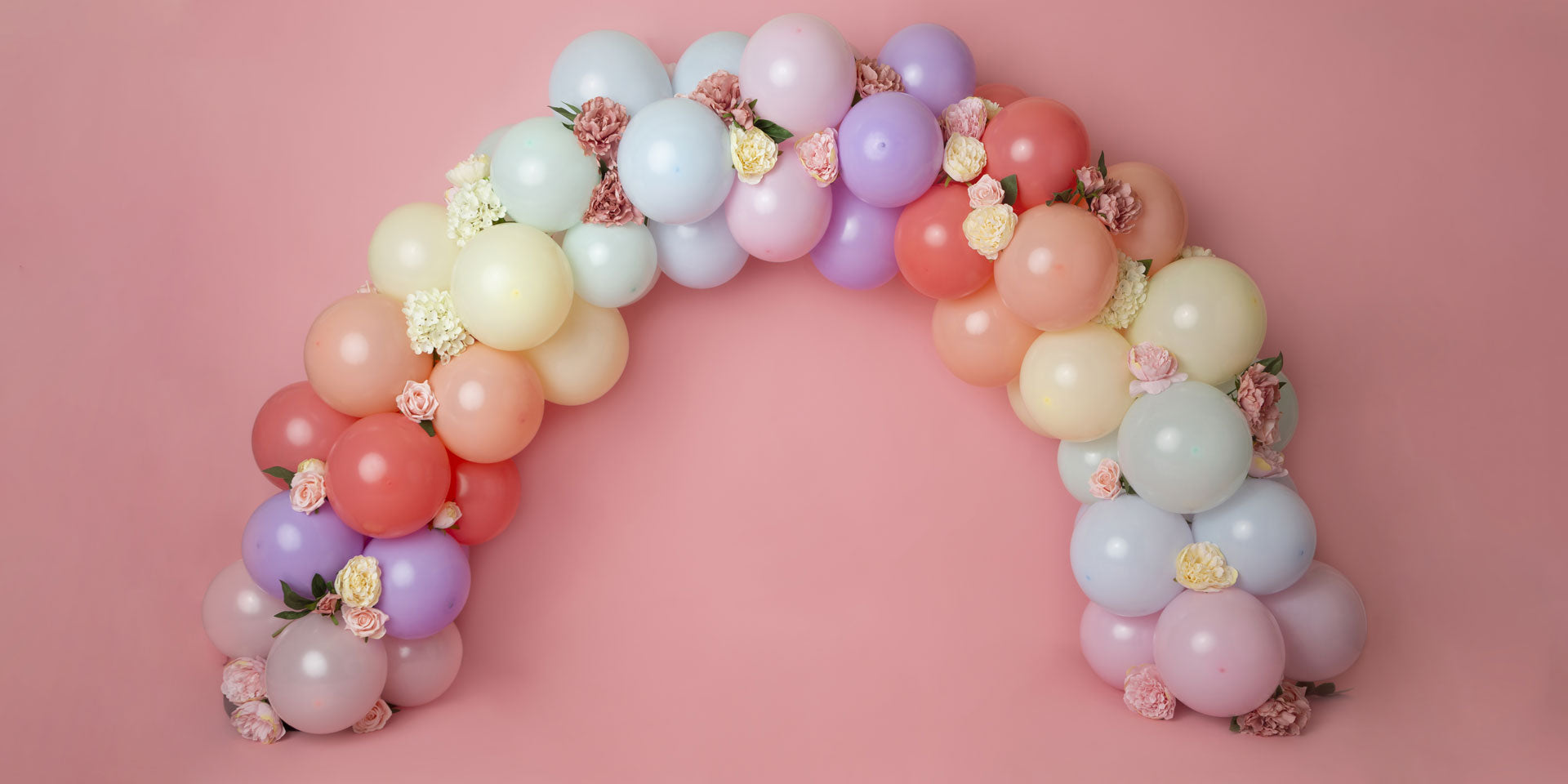 Kate Regenbogen Blumenballon Geburtstags Kinder Hintergrund für Fotografie von Kerry Anderson - Kate Backdrop.de