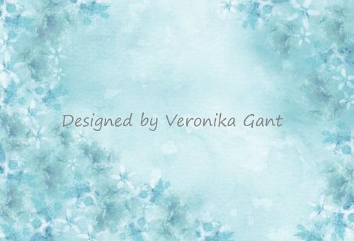 Kate Kunst Aquarelle Blaue Blumen Abstrakter Hintergrund für Fotografie  von Veronika Gant entworfen