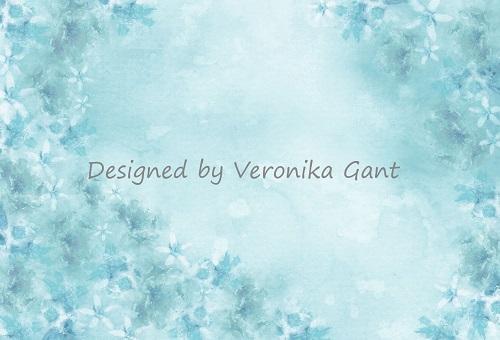 Kate Kunst Aquarelle Blaue Blumen Abstrakter Hintergrund für Fotografie  von Veronika Gant entworfen - Kate Backdrop.de