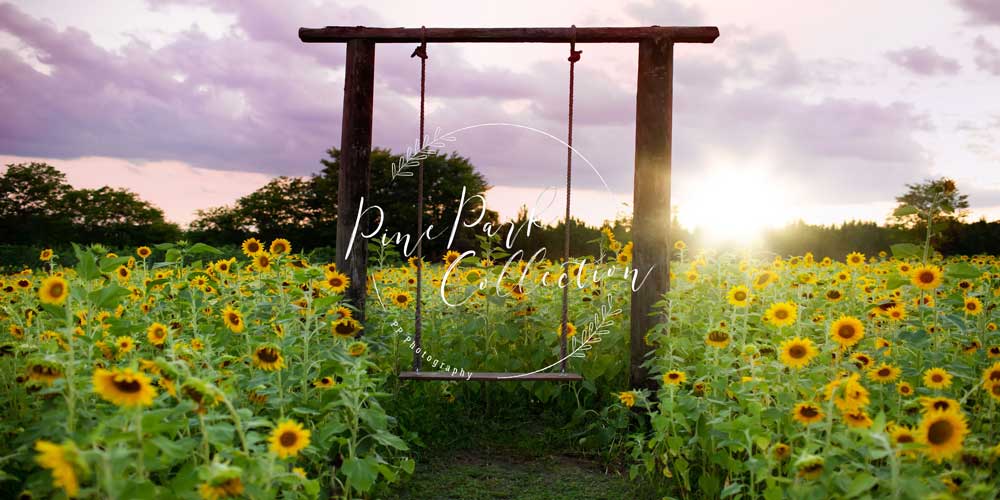 Kate Sonnenblumenschaukel Sommer Hintergrund Entworfen von Pine Park Collection - Kate Backdrop.de