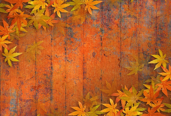 Herbst Ahorn Blatt Hölzern