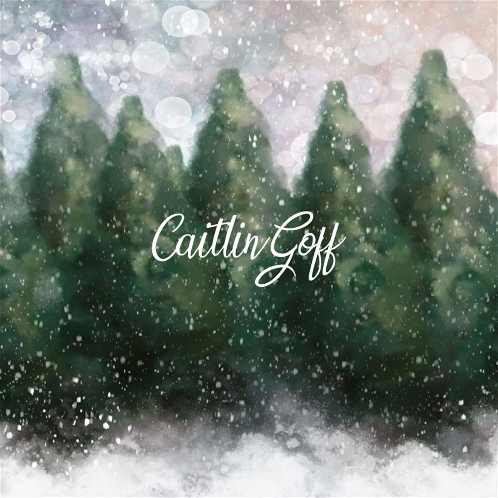 Kate Blendend Winter schneebedeckt Wald Hintergrund  für Fotografie von Modest Brushes - Kate Backdrop.de
