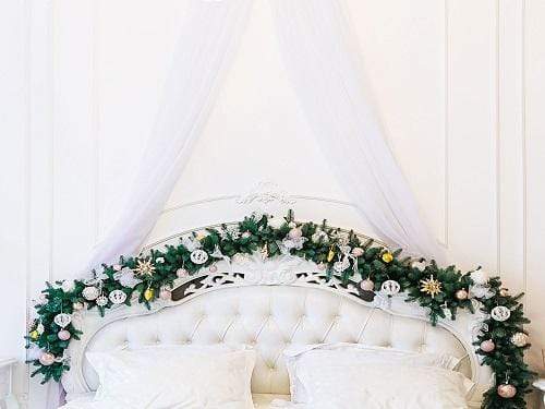 Katebackdrop£ºKate Christmas White Headboard Wreath Decoration Backdrop