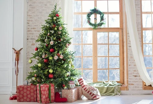 Kate Weihnachtsgeschenke Raumdekoration Fensteransicht Hintergrund - Kate Backdrop.de