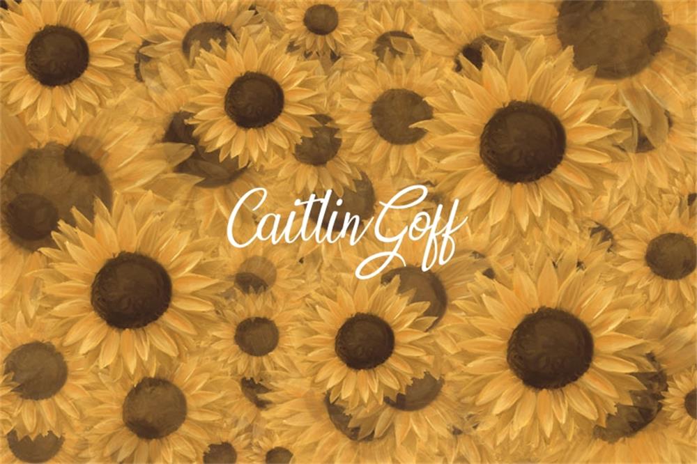 Kate Sonnenblumen Symphonie Hintergrund Entworfen von Modest Brushes