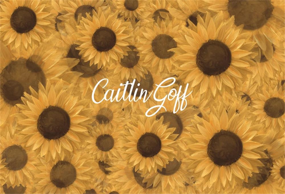 Kate Sonnenblumen Symphonie Hintergrund Entworfen von Modest Brushes