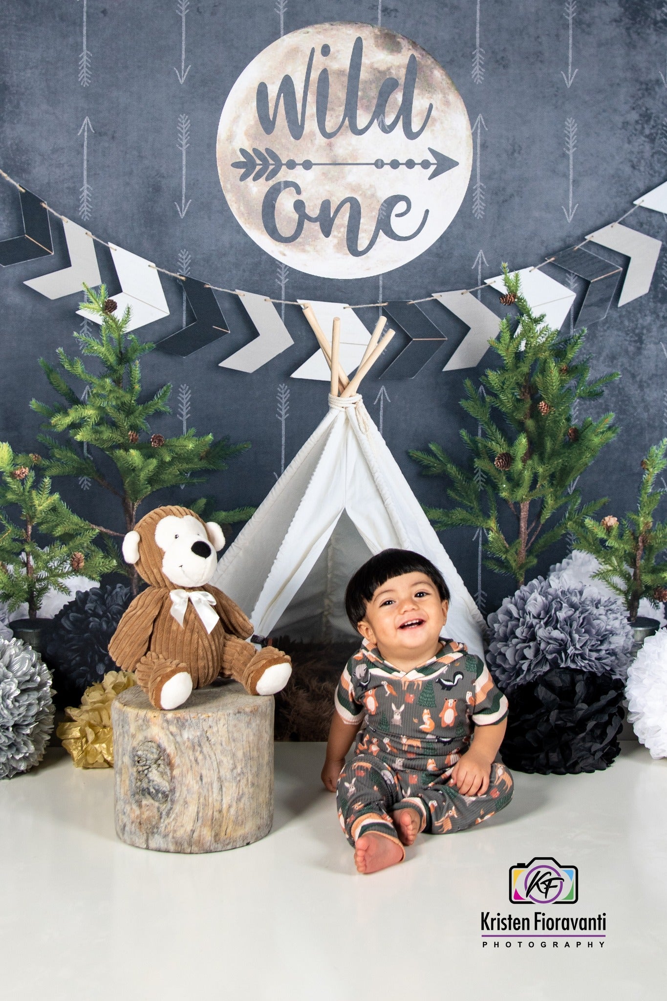 Kate Erster Geburtstag eines wilden Jungen Hintergrund Entworfen von Mandy Ringe Photography - Kate Backdrop.de