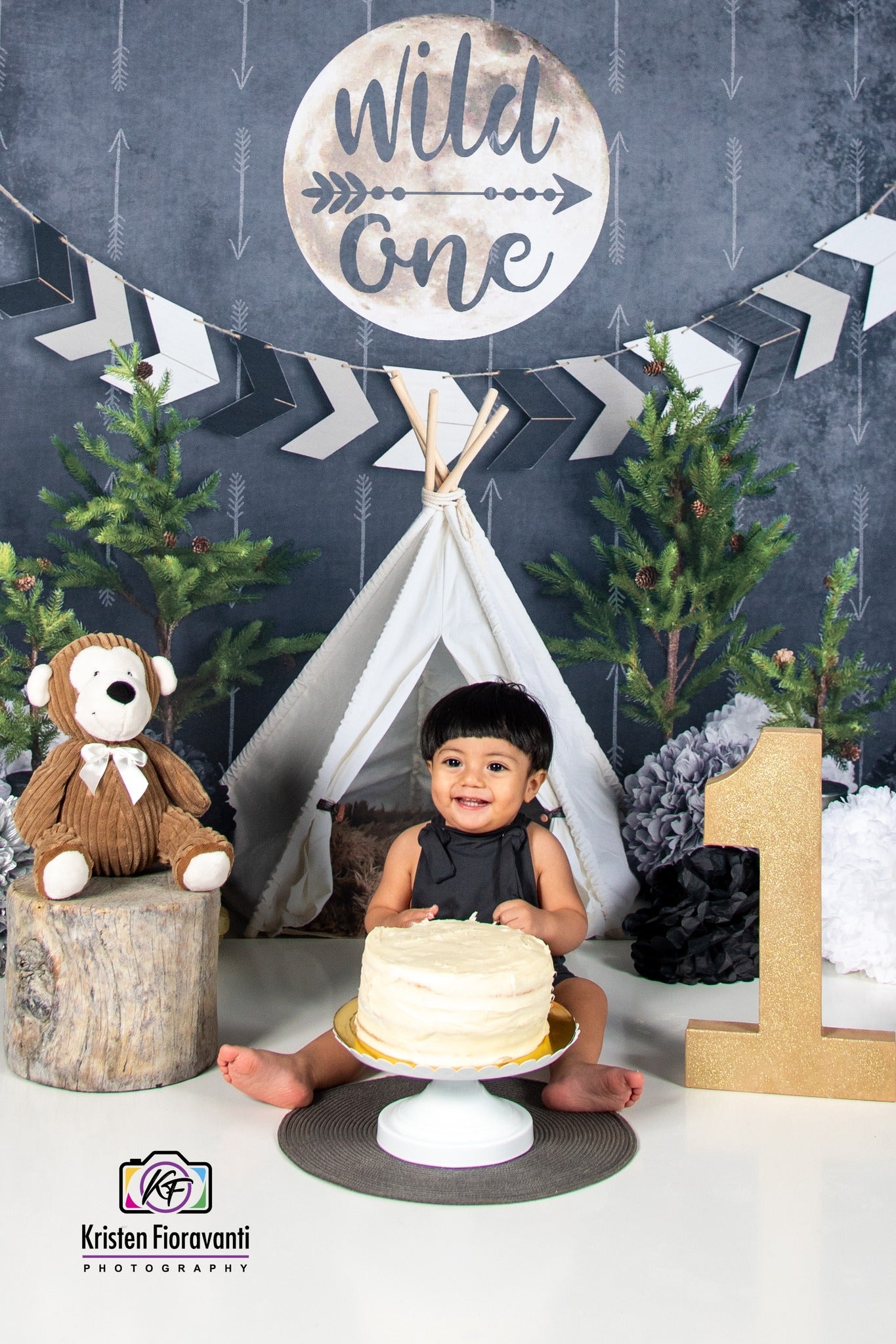 Kate Erster Geburtstag eines wilden Jungen Hintergrund Entworfen von Mandy Ringe Photography - Kate Backdrop.de