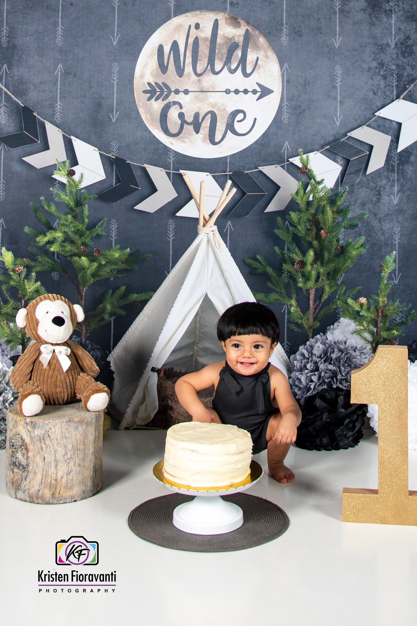 Kate Erster Geburtstag eines wilden Jungen Hintergrund Entworfen von Mandy Ringe Photography - Kate Backdrop.de