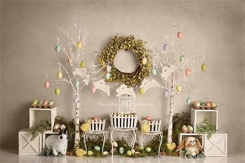 Kate Osterei Bäume Ostern Häschen Hintergrund Entworfen von Mandy Ringe Photography - Kate Backdrop.de