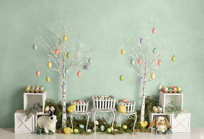 Kate Osterei Bäume Ostern Häschen Frühling  Hintergrund Entworfen von Mandy Ringe Photography
