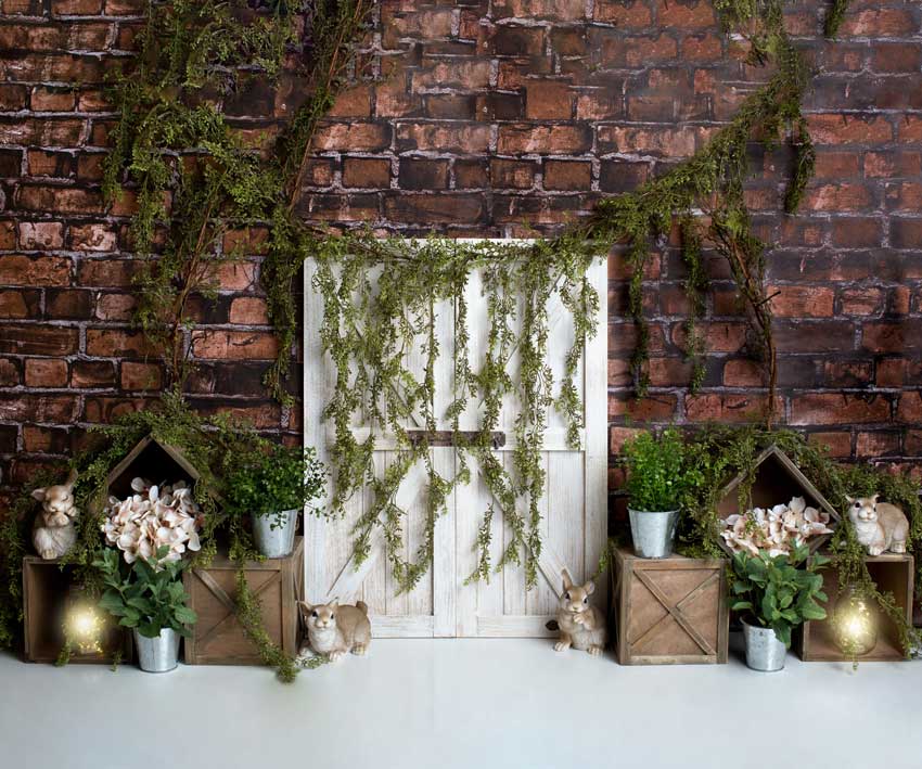 Kate Backstein Garten Hasen Frühling Ostern Hintergrund Entworfen von Megan Leigh Photography - Kate Backdrop.de
