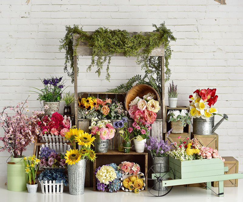 Kate Frühling Blumen Ständer Hintergrund entworfen von Mandy Photography - Kate Backdrop.de