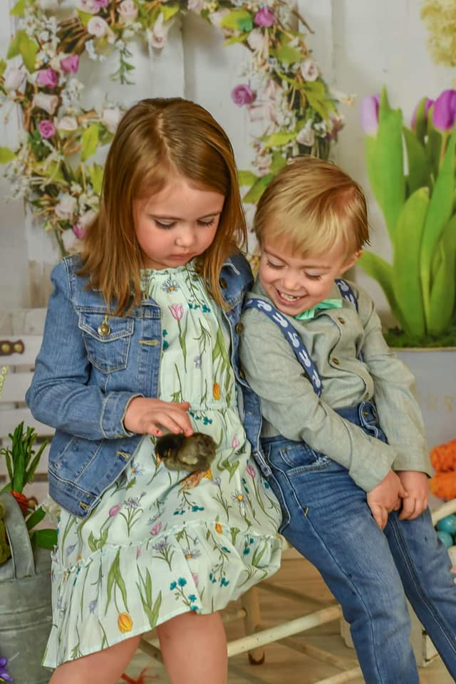 Kate Ostern mit Karotten und Kaninchen Hintergrund  von Rose Abbas - Kate Backdrop.de