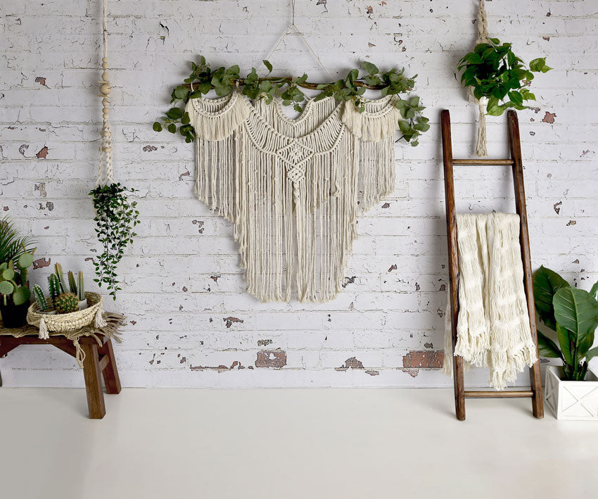 Kate Boho Macrame Schlafzimmerwand Hintergrund Entworfen von Mandy Ringe Photography - Kate Backdrop.de