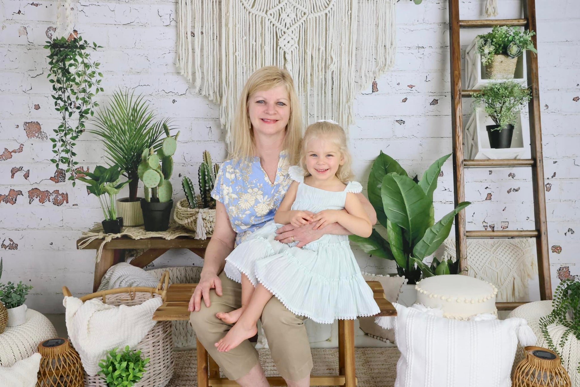 Kate Frühling Boho Macrame Zimmer Hintergrund Entworfen von Mandy Ringe Photography - Kate Backdrop.de