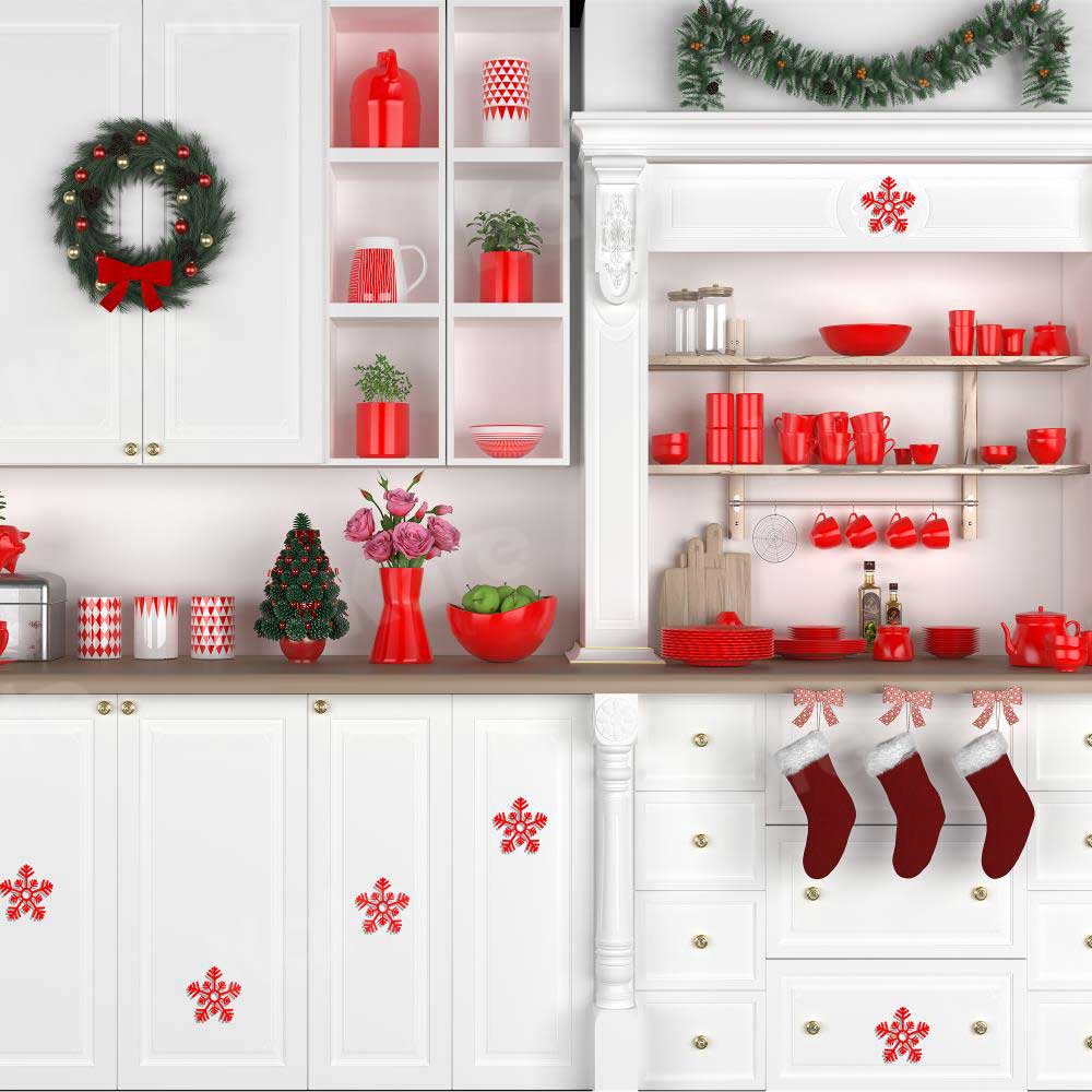 Kate Weiß Weihnachten Küche Hintergrund  von Prettyspace