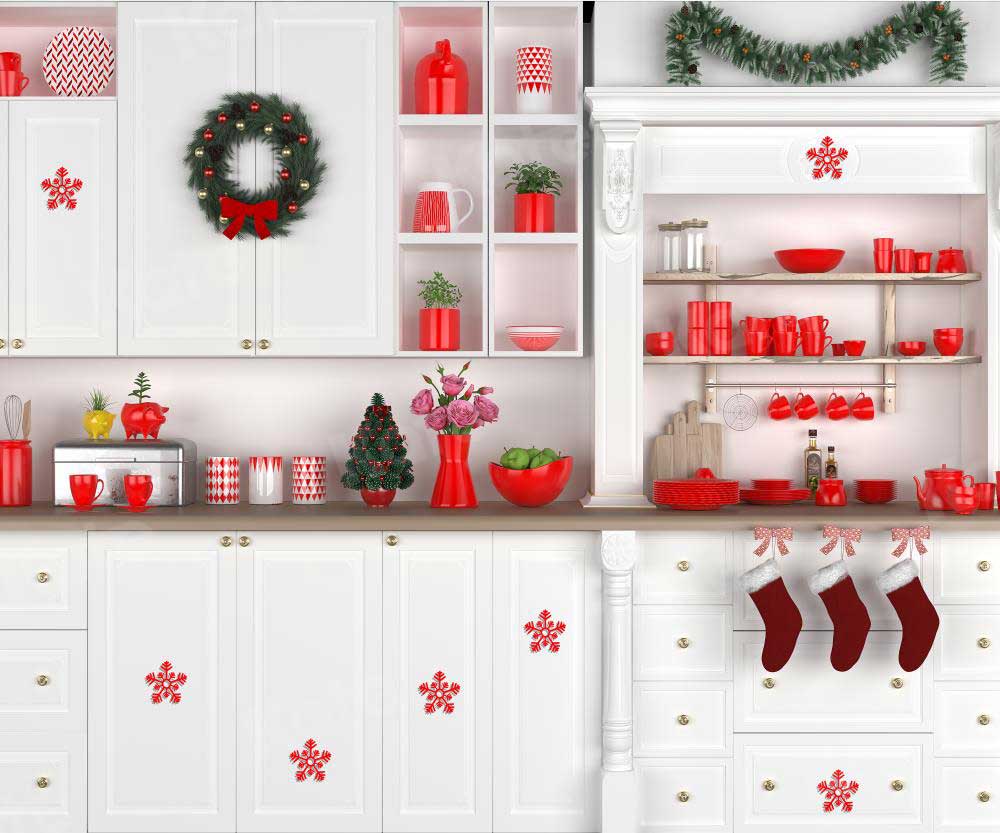 Kate Weiß Weihnachten Küche Hintergrund  von Prettyspace
