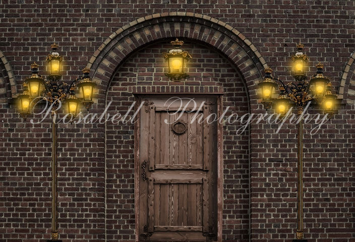 Kate Tür mit Lampen Hintergrund Entworfen von Rosabell Photography
