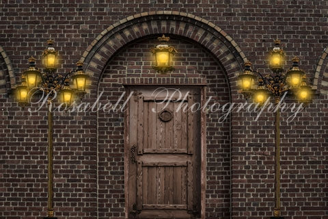 Kate Tür mit Lampen Hintergrund Entworfen von Rosabell Photography