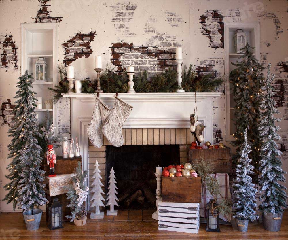 Kate Weihnachten Kamin Hintergrund von Keerstan Jessop - Kate Backdrop.de