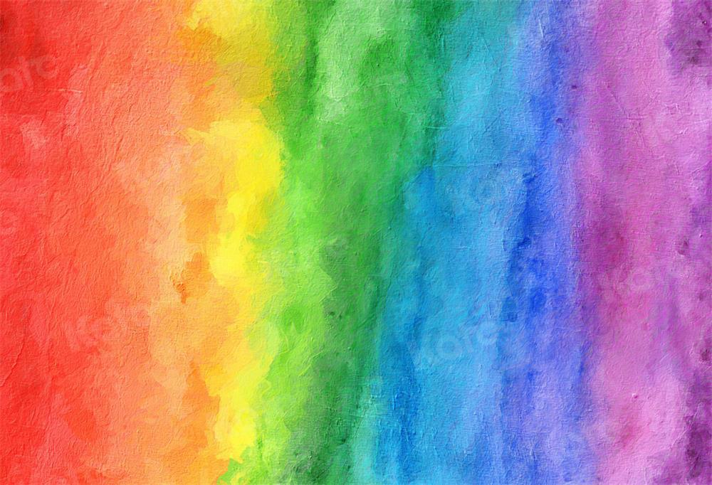 Kate  Bunter Regenbogen Geburtstag Cake Smash Hintergrund - Kate Backdrop.de