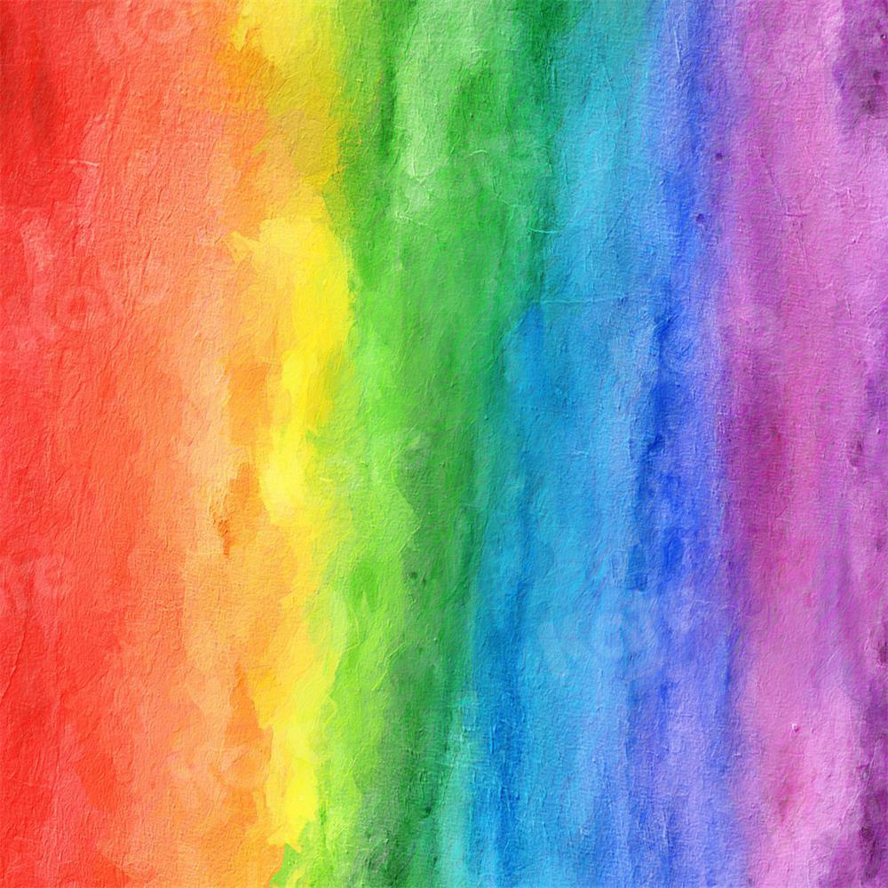 Kate  Bunter Regenbogen Geburtstag Cake Smash Hintergrund - Kate Backdrop.de
