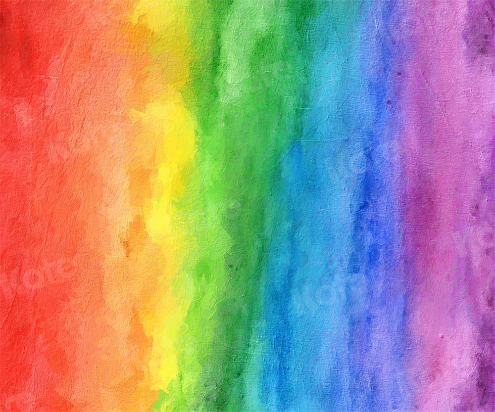 Kate  Bunter Regenbogen Geburtstag Cake Smash Hintergrund - Kate Backdrop.de