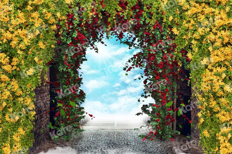 Kate Blumen Wald Landschaft Natur Hochzeit Hintergrund für Fotografie - Kate Backdrop.de