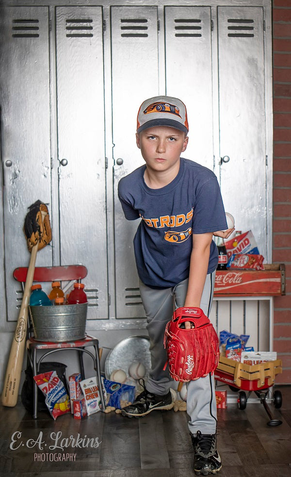 Kate Baseball Sport Kinder Hintergrund für Fotografie von Erin Larkins - Kate Backdrop.de