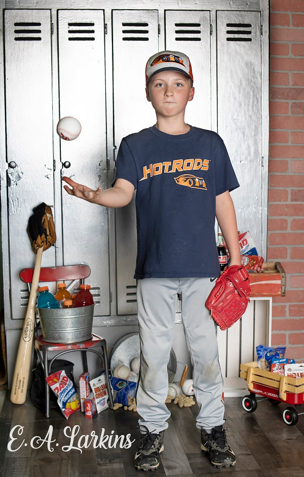 Kate Baseball Sport Kinder Hintergrund für Fotografie von Erin Larkins - Kate Backdrop.de
