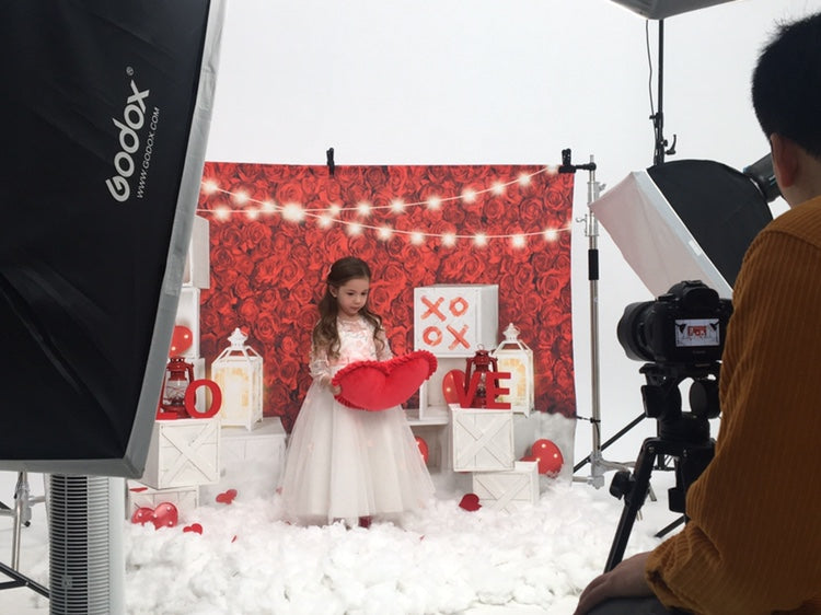 Kate Valentinstag Rosen Wand Xoxo Hintergrund Entworfen von Kate - Kate Backdrop.de
