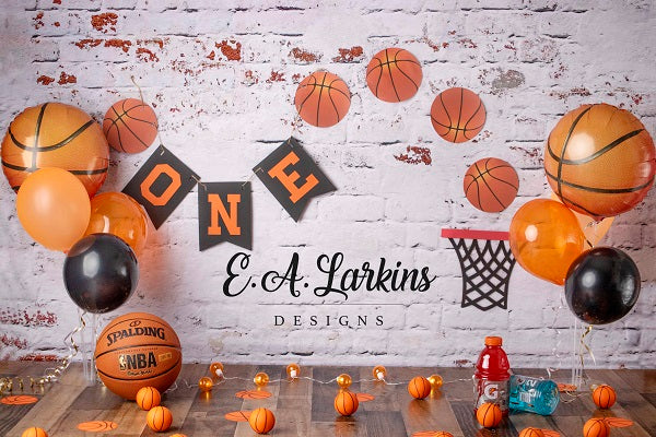 Kate Basketball Sport Kinder Hintergrund für Fotografie von Erin Larkins - Kate Backdrop.de