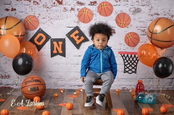 Kate Basketball Sport Kinder Hintergrund für Fotografie von Erin Larkins - Kate Backdrop.de