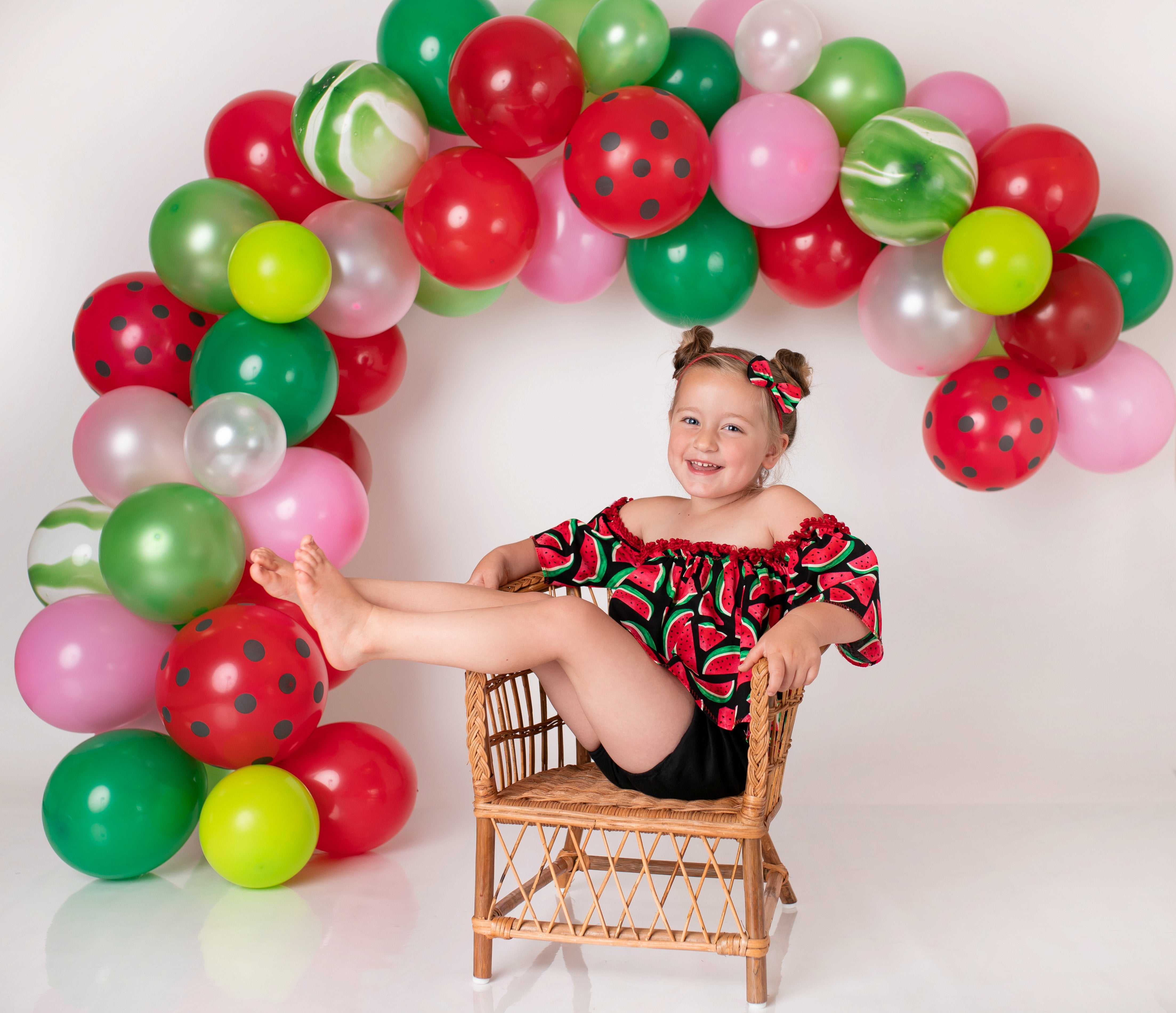 Kate Sommer Hintergrund Wassermelone Luftballons Geburtstag  von Leila Hale - Kate Backdrop.de