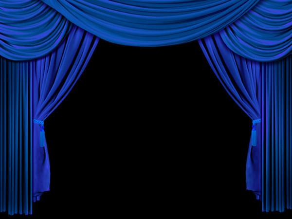 Katebackdrop：Kate Stage Curtain Blue Decoration Backdrops for Photographers