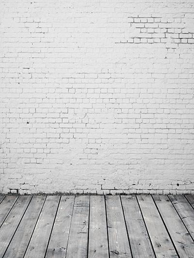 Katebackdrop：Kate Wedding White Brick Wall Floor Backdrop Photography