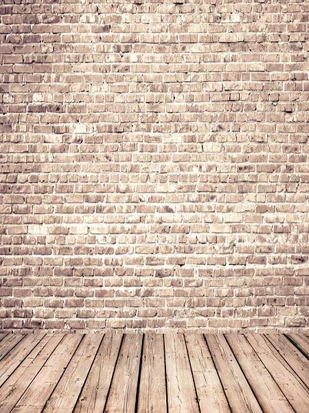 Katebackdrop：Kate Khaki brick backdrop photography wood floor