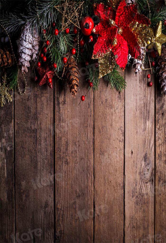 Kate Weihnachten dunkel holz hintergrund + Braun Vintage Holz Bodenmatte  Gummimatte
