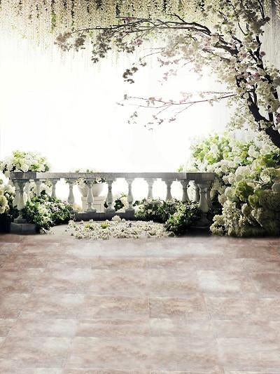 Katebackdrop：Kate Easter Backdrop Weeding Photo Photography White Flowers Tree Outdoor