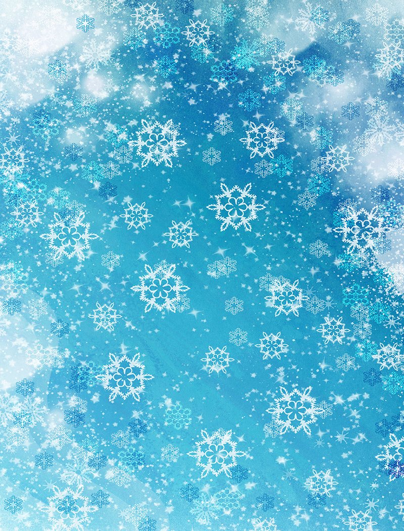 Katebackdrop：Kate Snowflake Blue Background for Photography