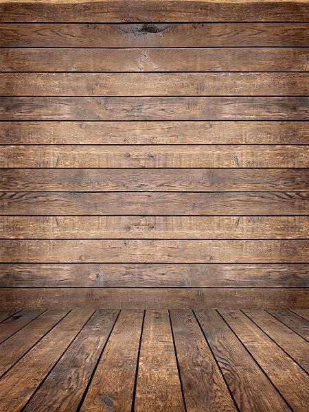 Katebackdrop：Kate Retro Dark Wood Background with Wood flooring Backdrop for Photography