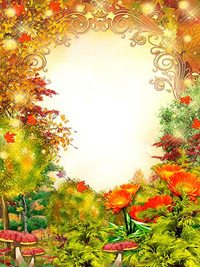 Katebackdrop：Kate Scenery Autumn Yellow Circle Fantastic Backgrounds