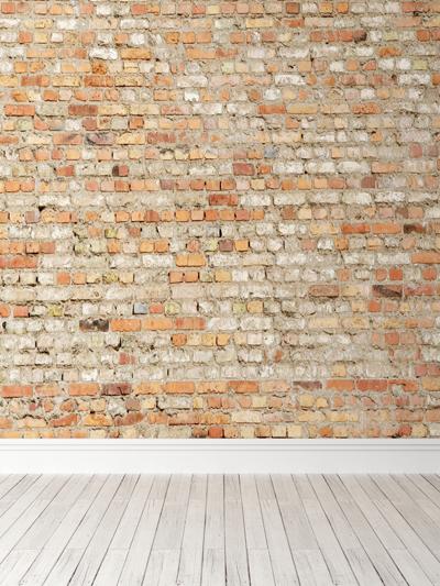 Kate Retro Backstein mauer Hintergrund mit Boden