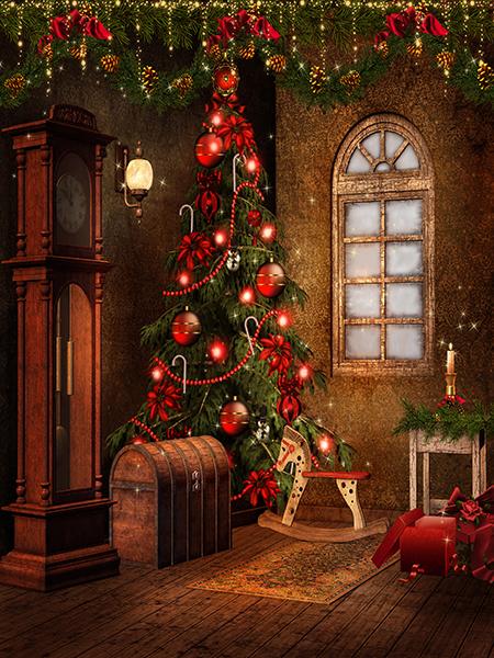 Katebackdrop：Kate Photography Backdrop Christmas Tree Shinny Light Children Background