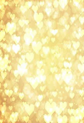 Katebackdrop：Kate Yellow Bokeh Love Heart Valentines Backdrop