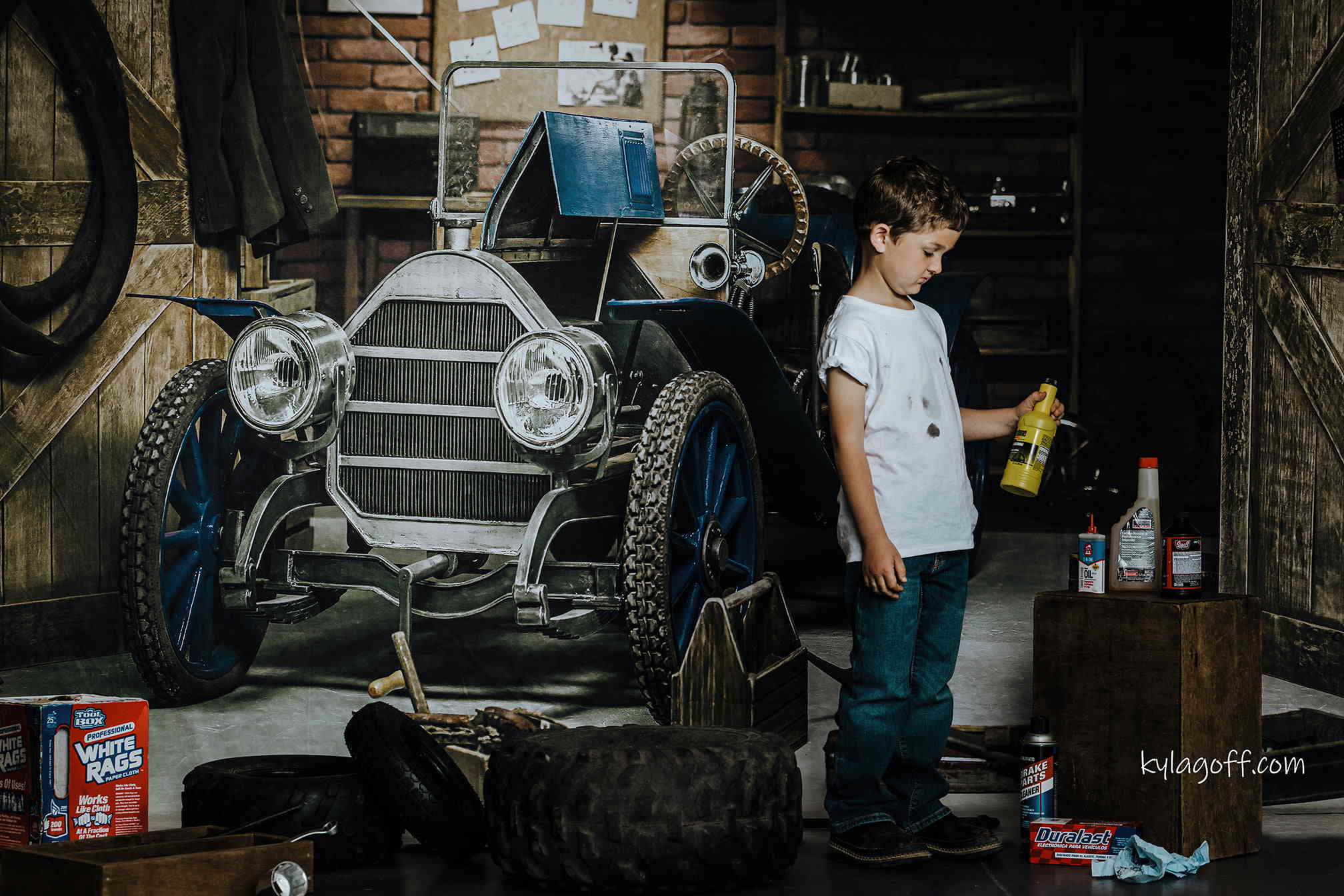 Kate Vatertag Garage Auto Werkstatt Hintergründe für Jungen - Kate Backdrop.de