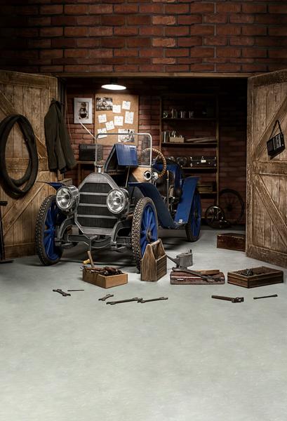 Kate Vatertag Garage Auto Werkstatt Hintergründe für Jungen - Kate Backdrop.de